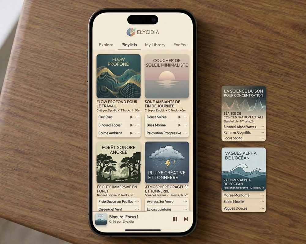 Application Elycidia audio calme bien-être