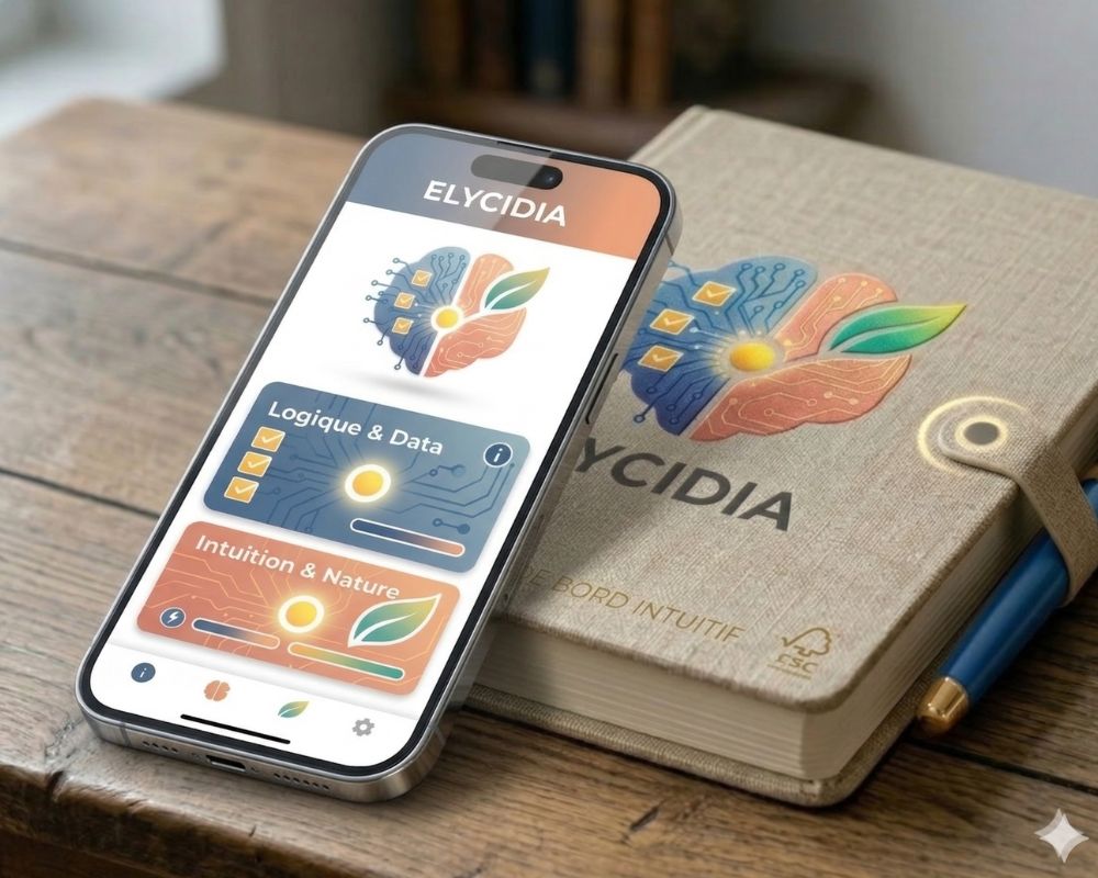 Kit application et carnet pour l'organisation et la senté mentale et le calme